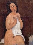 Amedeo Modigliani Nu assis a la chemise oil painting artist